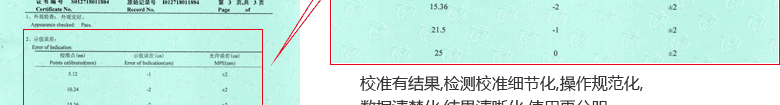 數顯千分尺CNAS校準證書結果頁2